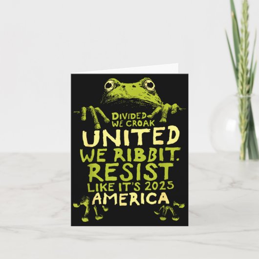 Carte Frog Resist Cute Funny  (Devant)