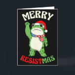 Carte Frog Retro Joyeux Résisté Noël Drôle Politique Noë<br><div class="desc">Frog Retro Joyeux Résisté Noël Drôle Politique Noël _2</div>