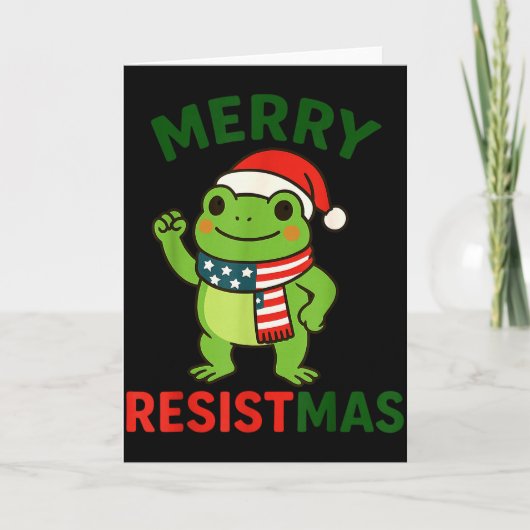 Carte Frog Retro Joyeux Resistmas Drôle Politique Noël (Devant)
