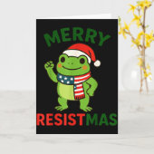 Carte Frog Retro Joyeux Resistmas Drôle Politique Noël (Fleur jaune)