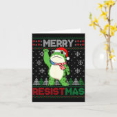Carte Frog Retro Merry Resistmas Drôle Litical Ugly Chri (Fleur jaune)