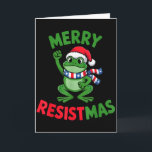 Carte Frog Retro Merry Resistmas Drôle Politique Christm<br><div class="desc">Frog Retro Merry Resistmas Drôle Politique Noël</div>