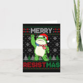 Carte Frog Retro Merry Resistmas Funny Litical Ugly Chri (Devant)