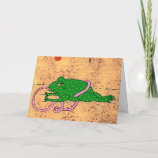 Carte Frog Tripping Over Its Tongue Greeting