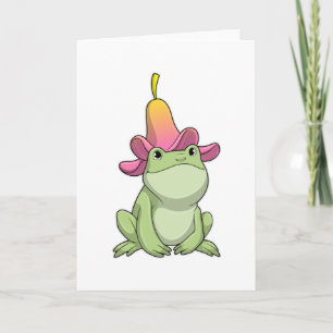 Carte Frog with Plumeria