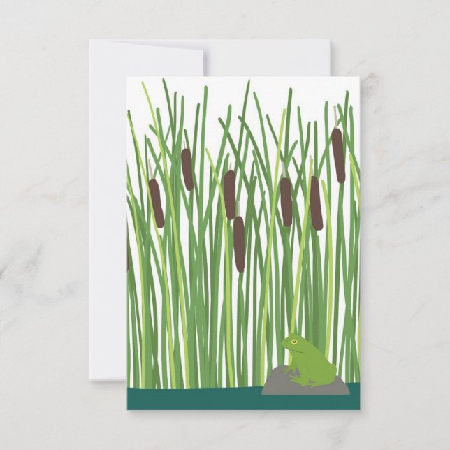 Carte Froggy and Cattails (Devant)