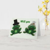 Carte Froggy Mariage - Tu M'Épouses ? (Fleur jaune)