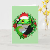 Carte Froggy Noël   (Fleur jaune)