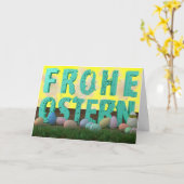 Carte Frohe Ostern (Fleur jaune)
