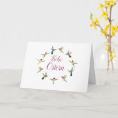 Carte Frohe Ostern Kolibris (Fleur jaune)