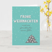 Carte Frohe Weihnachten Typographie Arbre de Noël (Fleur jaune)