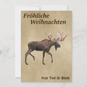 Carte Fröhliche Weihnachten - Bull Moose Sur Ancien Papi (Devant)