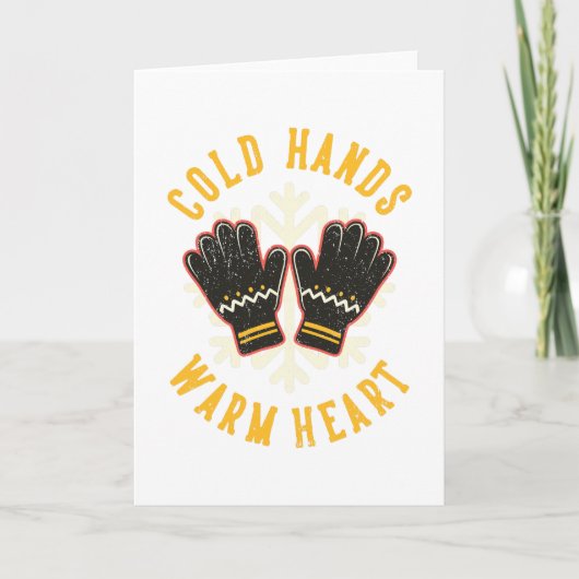 Carte Froid Mains Chaud Coeur Design familial (Devant)
