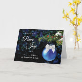 Carte From Law Office Christmas Custom Name Ornament (Fleur jaune)