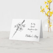 Carte (From Me) Joyeuse fête des mères Belle-fille (Fleur jaune)