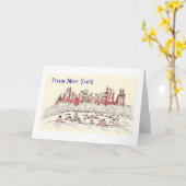 Carte from New York Greeting card (Fleur jaune)