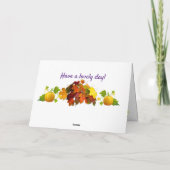 Carte From our Family to Yours, Thanksgiving (Dos)