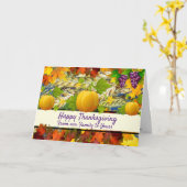 Carte From our Family to Yours, Thanksgiving (Fleur jaune)