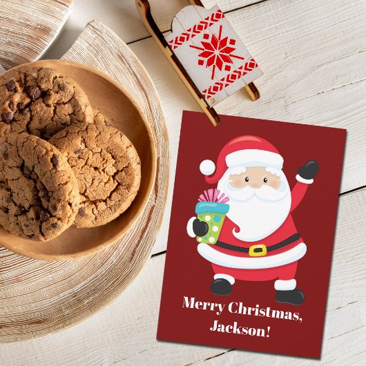 Carte From Santa Red Personalized Kids Christmas