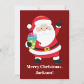 Carte From Santa Red Personalized Kids Christmas (Devant)