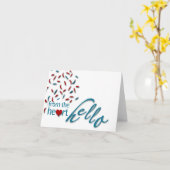 Carte From the heart hello (Fleur jaune)