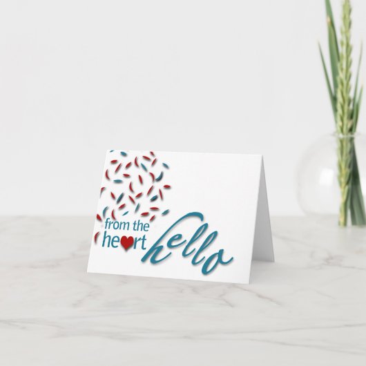 Carte From the heart hello (Devant)