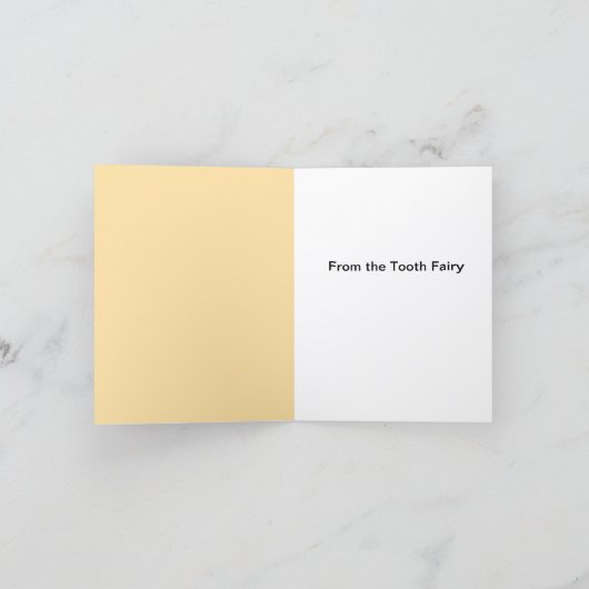 Carte From the Tooth Fairy Note Card (Intérieur)