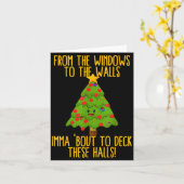 Carte From The Window To The Wall Christmas Tree Em Xmas (Fleur jaune)