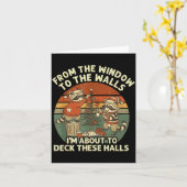 Carte From The Windows To The Walls Funny Retro Raccoon (Fleur jaune)