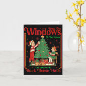 Carte From The Windows To Walls I'm About Deck These Hal (Fleur jaune)