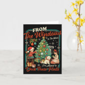 Carte From The Windows To Walls I'm About Deck These Hal (Fleur jaune)