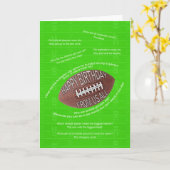 Carte From us all, birthday, really bad football jokes (Fleur jaune)