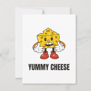 Carte Fromage Alimentation Kawaii Face
