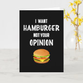 Carte Fromage au hamburger de la restauration rapide Drô (Fleur jaune)