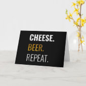 Carte Fromage Bière Répéter , Drôle Détresse Nouveauté (Fleur jaune)