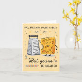 Carte Fromage Cheesy Papa Drôle Fête des pères d'anniver (Fleur jaune)