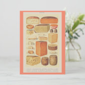 Carte fromage vintage illustration menu fromage (Debout devant)