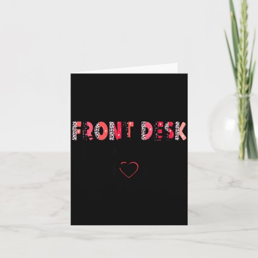 Carte Front Receptionist Desk Valentines Day Hostal Nurs (Devant)