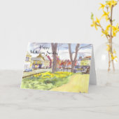 Carte Front Street, Tynemouth Mothering Sunday Card. (Fleur jaune)