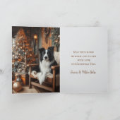 Carte Frontale Steampunk Collie Noël (Intérieur)
