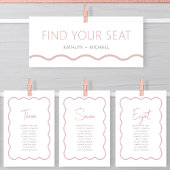 Carte frontalière rose ondulée moderne