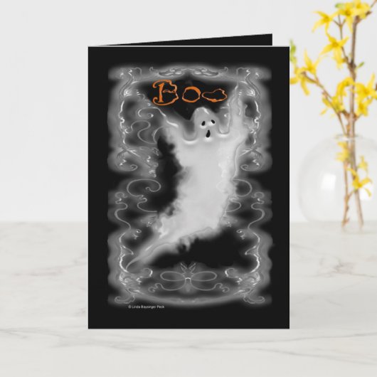 Carte Frontière blanche de rouleau de fantôme (Fleur jaune)