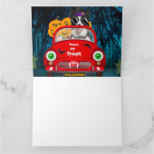 Carte Frontière Collie Chien Conduite Voiture Effrayant  (Intérieur)