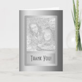 Carte Frontière d'argent 25e anniversaire Mariage (Devant)