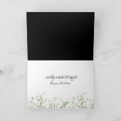 Carte Frontière fleur sauvage pour l'anniversaire de l'a (Intérieur)
