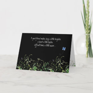 Carte Frontière fleur sauvage pour l'anniversaire de l'a