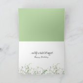 Carte Frontière fleur sauvage pour l'anniversaire de l'a (Intérieur)