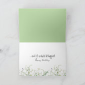 Carte Frontière fleur sauvage pour l'anniversaire de l'a (Intérieur)