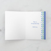 Carte Frontière florale de bigorneau bleu du jour de (Intérieur)