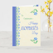 Carte Frontière florale de bigorneau bleu du jour de (Fleur jaune)